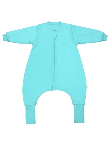 Schlummersack Schlafsack mit Füßen, umklappbaren Bündchen und Ärmeln, 1.0 TOG in Aqua