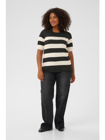 KAFFE curve Strickpullover KClizzy Regular fit in DGM/Turtledove Wide Stripe