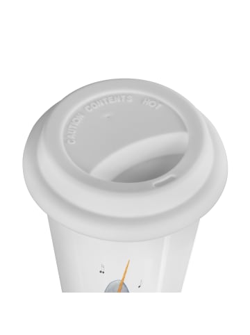 Mr. & Mrs. Panda Thermobecher Narwal Gitarre mit Spruch in Weiß