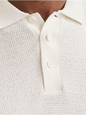 Jack & Jones Einzigartiges Knit Polo-Shirt mit Kentkragen in Weiß