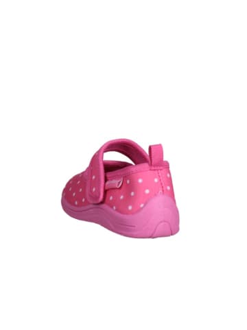 Playshoes Hausschuh Punkte in Pink