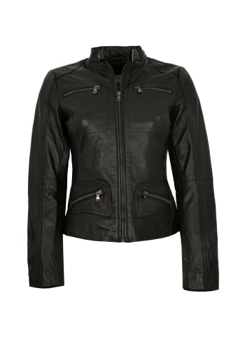 7eleven Lederjacke Lammnappa in Schwarz