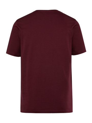 Men Plus Kurzarm T-Shirt in dunkel weinrot