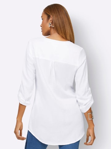 creation L Langarm-Bluse in weiß