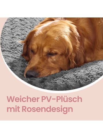 Feandrea Hundebett Bengal in Grau - (B)74 x (H)10 x (T)122 cm