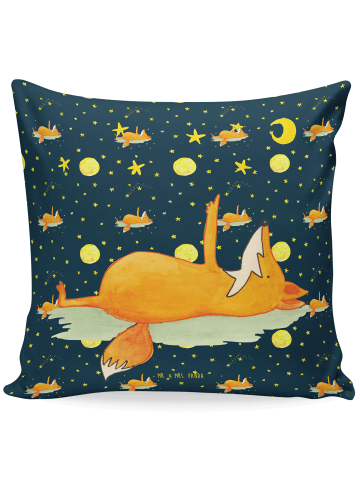 Mr. & Mrs. Panda couch kissen Fuchs Sterne ohne Spruch in Blau