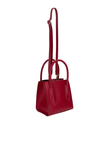 FELIPA Damen Henkeltasche Aus Leder in Rubin