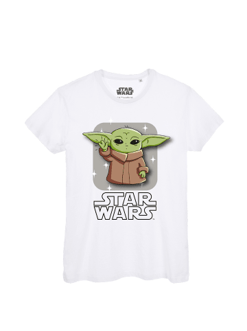 Star Wars T-Shirt kurzarm mit Grogu Print in Weiß