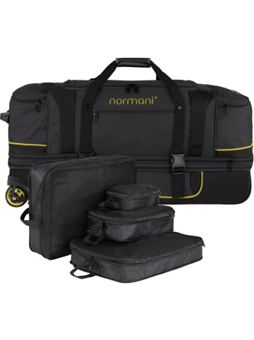 normani normani Reisetrolley 120-150 L mit Kleidertaschen in Schwarz/Gelb