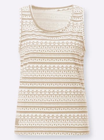 WITT WEIDEN Shirttop in beige-ecru-bedruckt