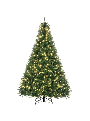 HOMCOM Weihnachtsbaum-142L x 142B x 210H cm-Grün