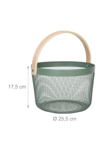 relaxdays Drahtkorb in Mint