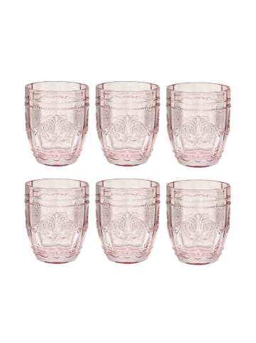 Butlers 6x Gläser 250ml VICTORIAN in Rosa