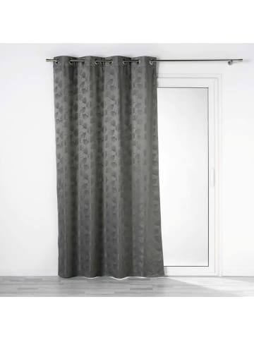 Douceur d’Intérieur Verdunkelungsvorhang für Wohnzimmer LUNELLA in Dunkelgrau, 140 x 260 cm