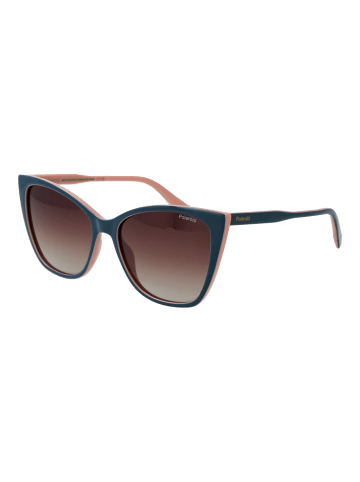 Polaroid Frauen Sonnenbrille Katzenauge Türkis