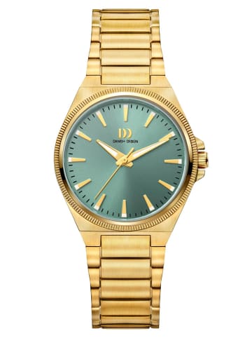 Danish Design Damenuhr DKx Pro Goldfarben/Salbeigrün