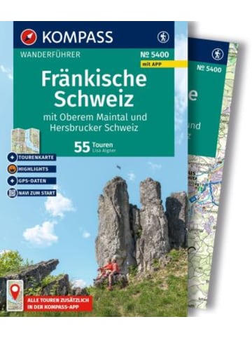 Kompass-Karten Buch - KOMPASS Wanderführer Fränkische Schweiz mit Oberem Maintal und