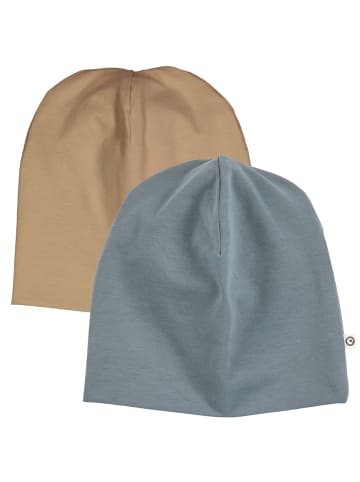 müsli Beanie 2er-Pack in Stormy Blue/ Beige