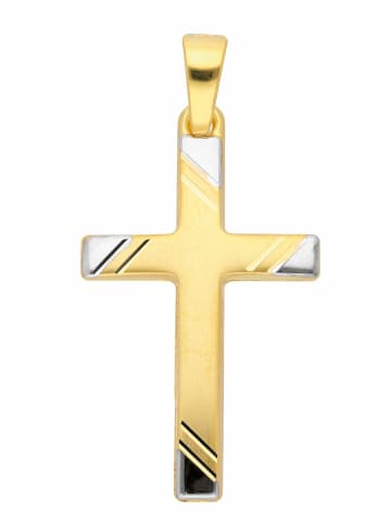 Adeliás 585 Gold Kreuz Anhänger in gold