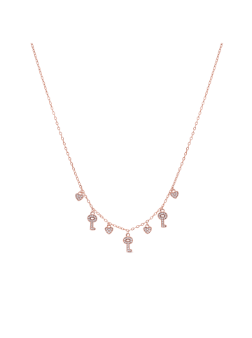 Luxenter Luxenter necklace with sparkling zirconia and 18-carat rose gold finish - Muraz