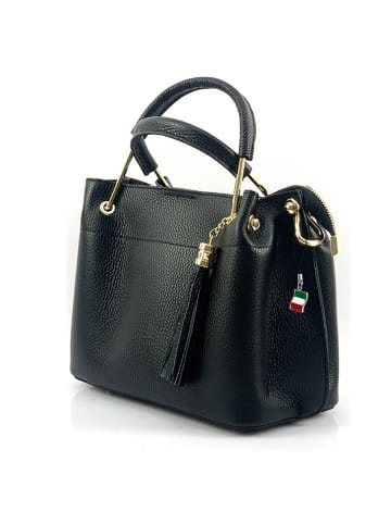 Florence Florence Umhängetasche, Handtasche Leder schwarz ca. 30cm