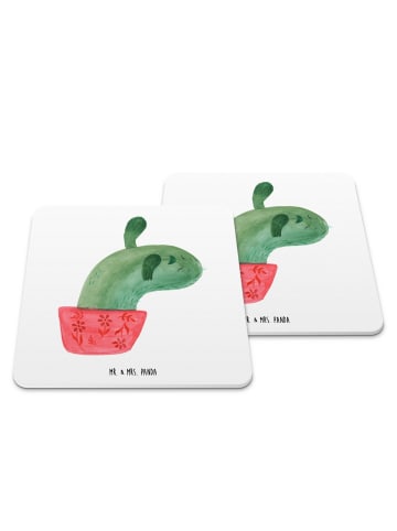 Mr. & Mrs. Panda Flaschenuntersetzer Kaktus Mama ohne Spruch in Weiß