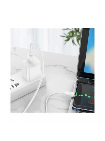 HOCO Schnellladekabel USB-A zu USB-C Ladekabel/ Datenkabel 1m in Weiß