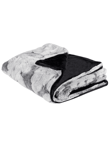 Beliani Kuscheldecke KOSI in Grau - (W) 150 x (H) 1 x (L) 200 cm