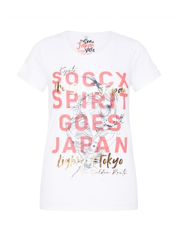 soccx Shirt 'Konnichiwa' in weiß