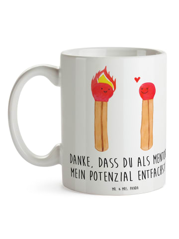Mr. & Mrs. Panda Tasse Mentor Potenzial mit Spruch in Weiß