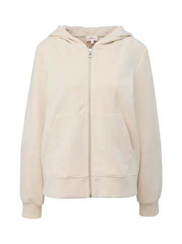 S. Oliver Sweatshirt Jacke in Beige