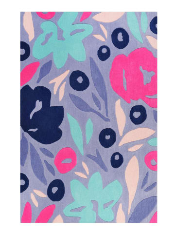 ESPRIT Kurzflorteppich Flower Capsul in blau