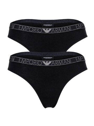 Emporio Armani String 2er Pack in Schwarz