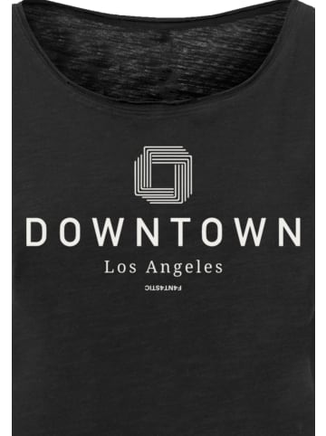 F4NT4STIC Long Cut T-Shirt PLUS SIZE  Downtown LA Muster in schwarz
