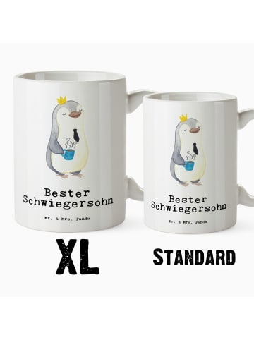 Mr. & Mrs. Panda Jumbo Tasse Pinguin Bester Schwiegersohn mit Sp... in Weiß