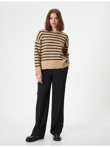 KOTON Sweater in Beige Gestreift
