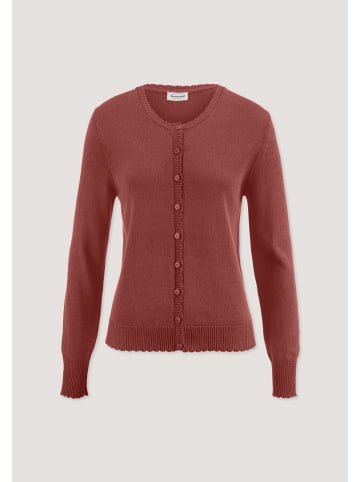 Hessnatur Hessnatur Strick Jacke Regular aus Leinen mit Bio-Baumwolle und LENZING™ ECOVERO in terrakotta