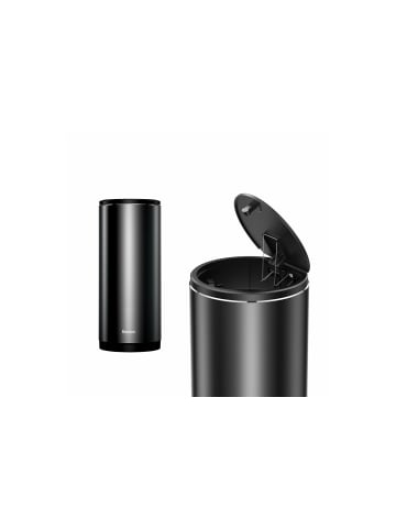Baseus Mini Haushalt Auto-Abfallbehälter mit Deckel Schwarz in Schwarz
