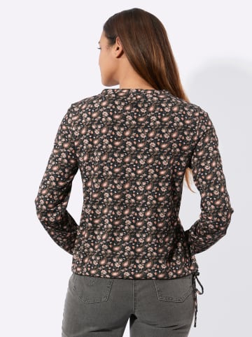 WITT WEIDEN Druck-Shirt in schwarz-papaya-bedruckt