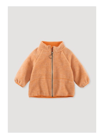 Hessnatur Wollfleece Jacke in clementine