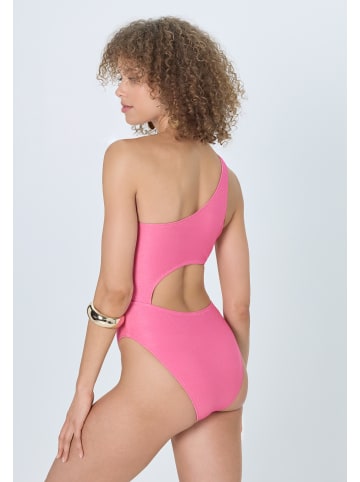 LSCN BY LASCANA Badeanzug in pink glitter