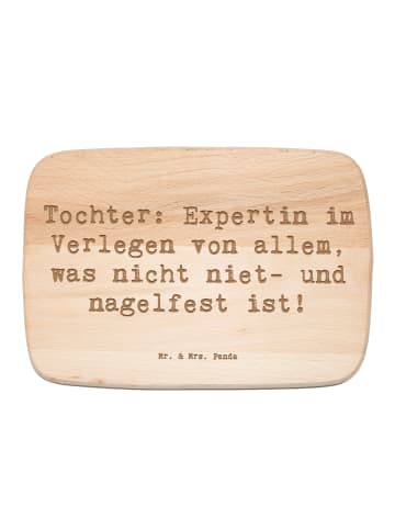 Mr. & Mrs. Panda Schneidebrett Spruch Tochter Expertin mit Spruch in Transparent