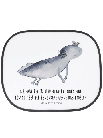Mr. & Mrs. Panda Sonnenschutz Auto Axolotl Schwimmen mit Spruch in Weiß
