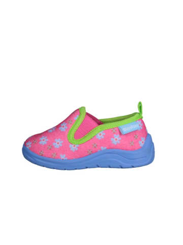 Playshoes Hausschuh Blumen in Pink