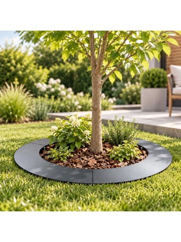 relaxdays Baumring in Anthrazit - 50 cm