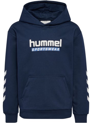 Hummel Kinder Hoodie mit Logoprint in Blau