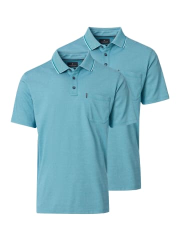 Casa moda Poloshirt Basic in Türkis