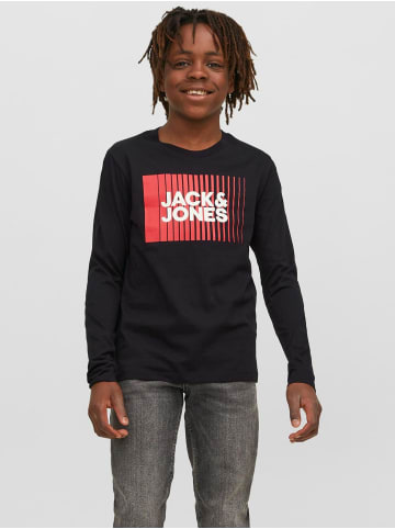 JACK & JONES Junior Langarm-T-Shirt in Black