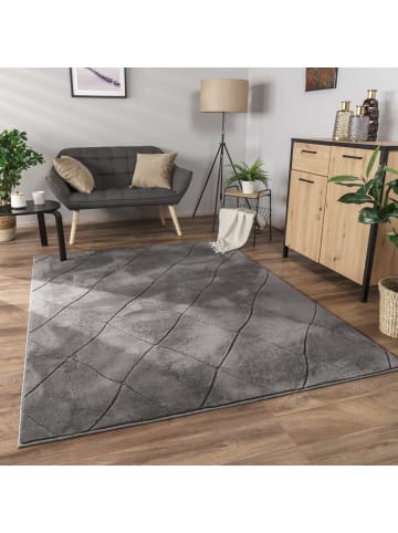 KADIMA DESIGN Waschbarer Teppich waschmaschinenwaschbar Unifarben Küche, Flur in Anthrazit