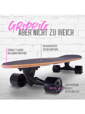 Apollo Midi Longboard " Surfskate Pro Black Marble " in Black Marble